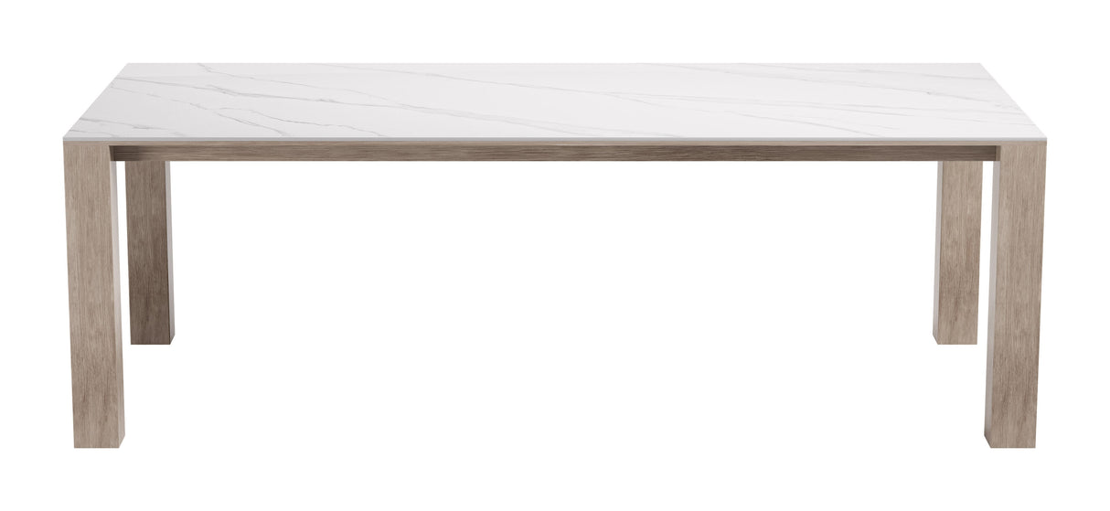 Leilani White Outdoor Rectangular Dining Table by Zuomod at Eve Furniture