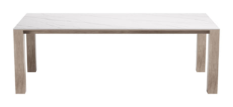 Leilani White Outdoor Rectangular Dining Table by Zuomod at Eve Furniture