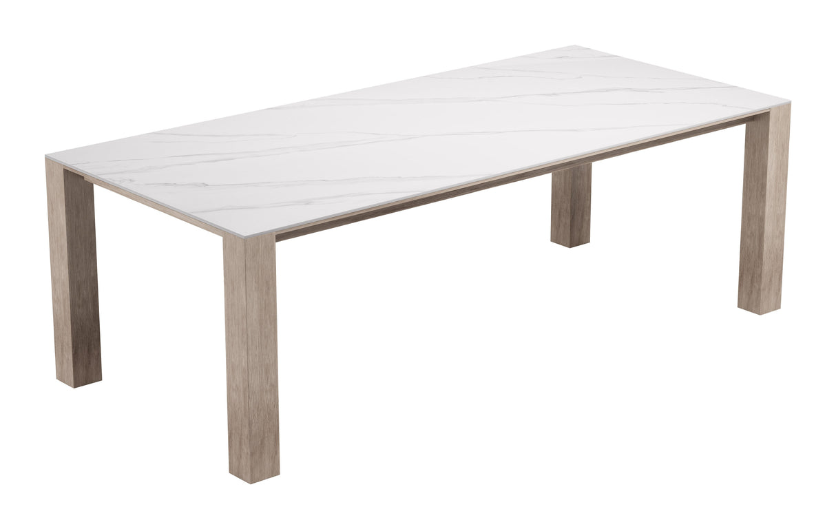 Leilani White Outdoor Rectangular Dining Table by Zuomod at Eve Furniture
