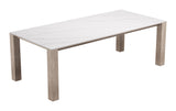 Leilani White Outdoor Rectangular Dining Table by Zuomod at Eve Furniture