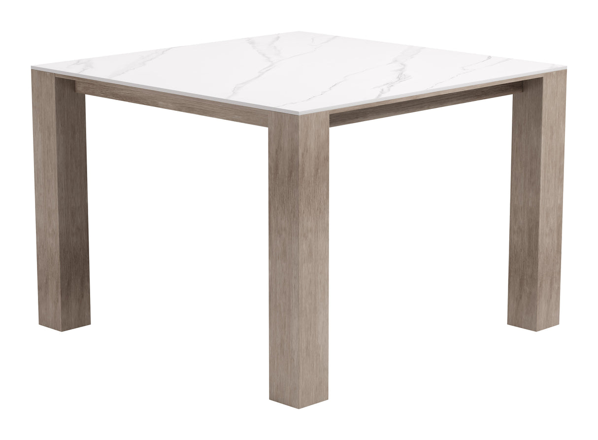 Leilani White Outdoor Square Dining Table (42") by Zuomod at Eve Furniture