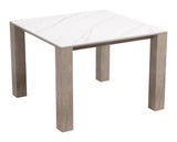 Leilani White Outdoor Square Dining Table (42") by Zuomod at Eve Furniture