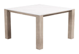 Leilani White Outdoor Square Dining Table (48") by Zuomod at Eve Furniture