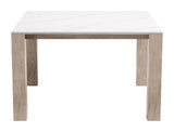 Leilani White Outdoor Square Dining Table (48") by Zuomod at Eve Furniture