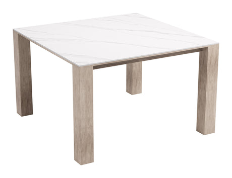 Leilani White Outdoor Square Dining Table (48") by Zuomod at Eve Furniture