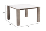 Leilani White Outdoor Square Dining Table (48") by Zuomod at Eve Furniture
