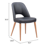 Leith Black Dining Chair (Set of 2) by Zuomod at Eve Furniture