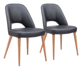 Leith Black Dining Chair (Set of 2) by Zuomod at Eve Furniture