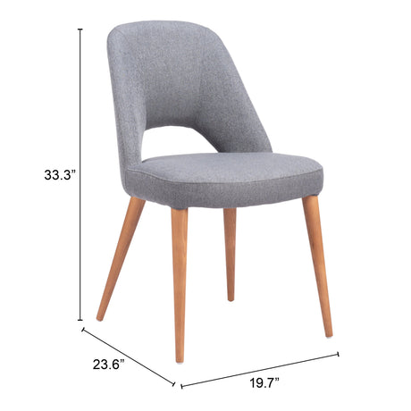 Leith Gray Dining Chair (Set of 2) by Zuomod at Eve Furniture