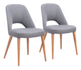 Leith Gray Dining Chair (Set of 2) by Zuomod at Eve Furniture