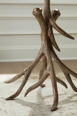 Lemkins Black/Antique Gold Finish Accent Table by Ashley at Eve Furniture