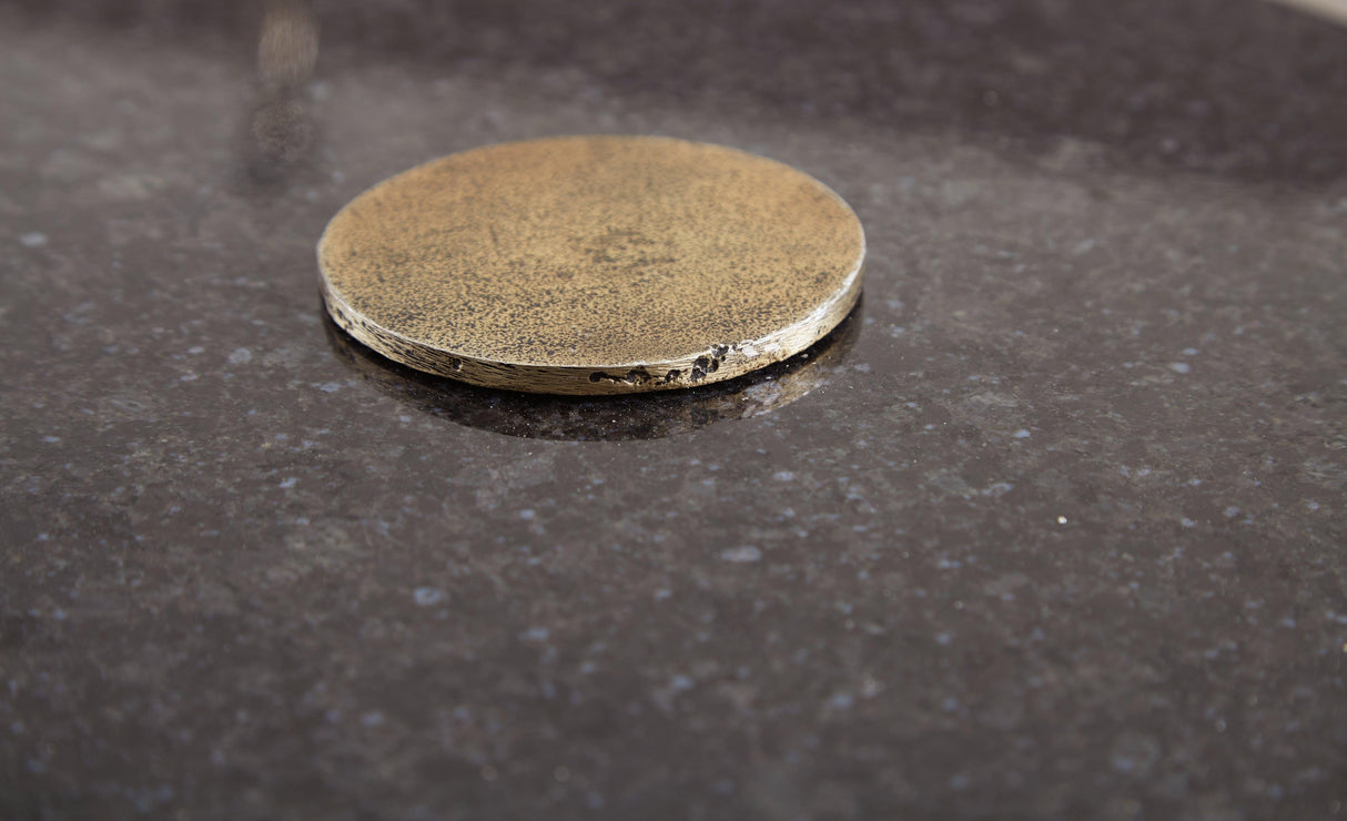 Lemkins Black/Antique Gold Finish Accent Table by Ashley at Eve Furniture