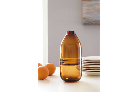 Lemmitt Amber Vase by Ashley at Eve Furniture