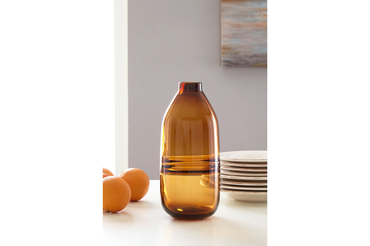Lemmitt Amber Vase by ASHLEY FURNITURE at Eve Furniture