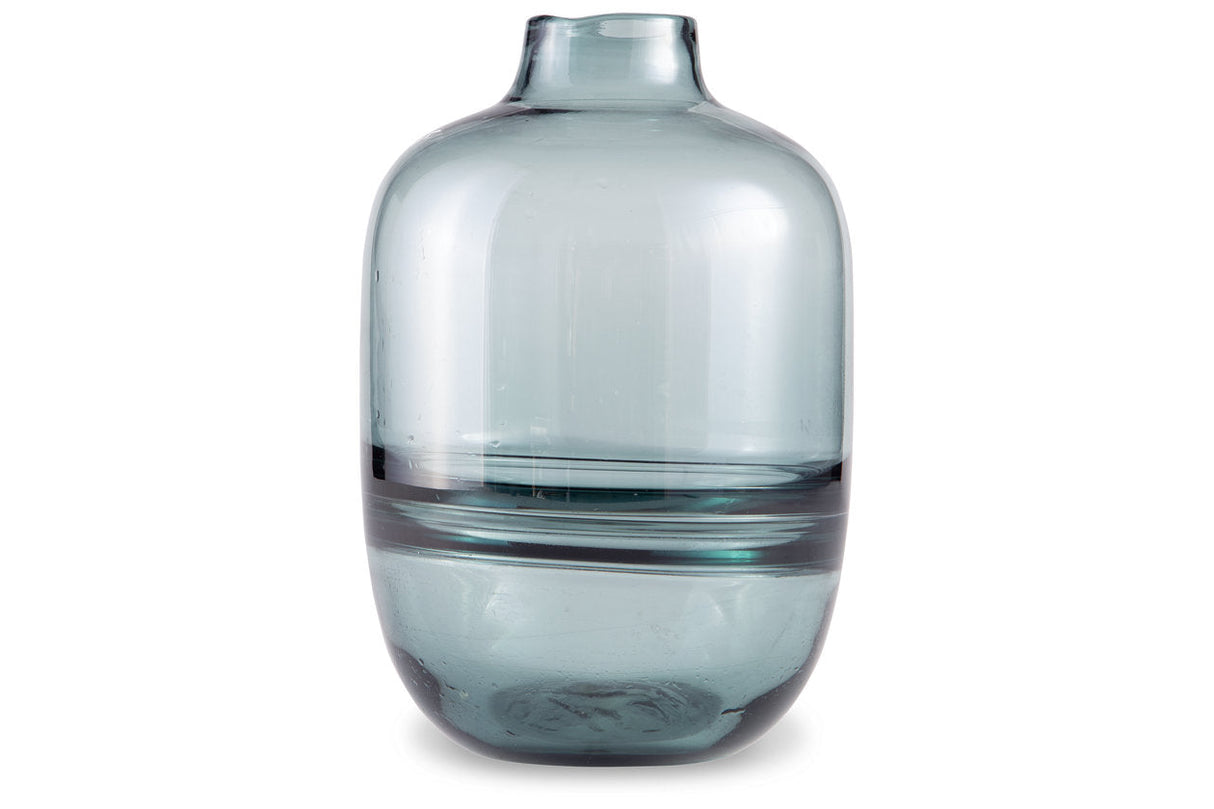 Lemmitt Teal Vase by Ashley at Eve Furniture