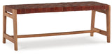Lemmund Natural/Brown Accent Bench by Ashley at Eve Furniture