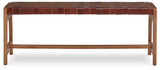 Lemmund Natural/Brown Accent Bench by Ashley at Eve Furniture