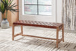 Lemmund Natural/Brown Accent Bench by Ashley at Eve Furniture