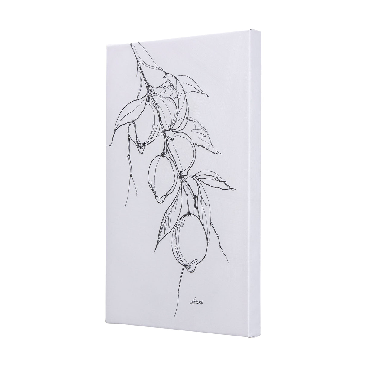 Lemon Branch I by Mercana Studio a Hand Embellished Textured Canvas by Mercana at Eve Furniture