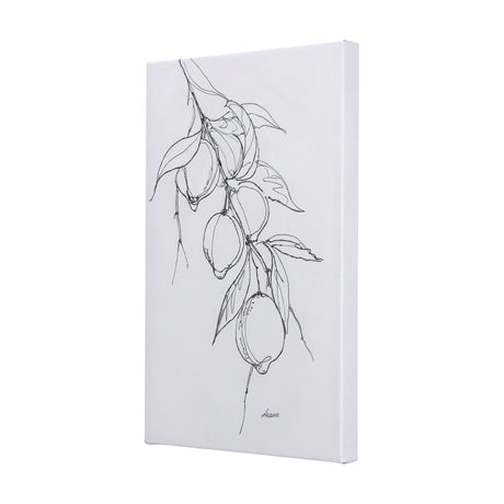 Lemon Branch I by Mercana Studio a Hand Embellished Textured Canvas by Mercana at Eve Furniture