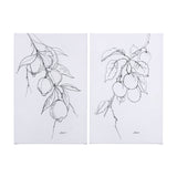 Lemon Branch I by Mercana Studio a Hand Embellished Textured Canvas by Mercana at Eve Furniture
