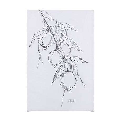 Lemon Branch I by Mercana Studio a Hand Embellished Textured Canvas by Mercana at Eve Furniture