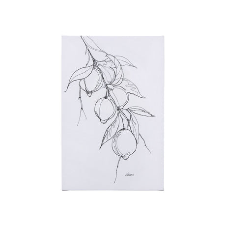 Lemon Branch I by Mercana Studio a Hand Embellished Textured Canvas by Mercana at Eve Furniture