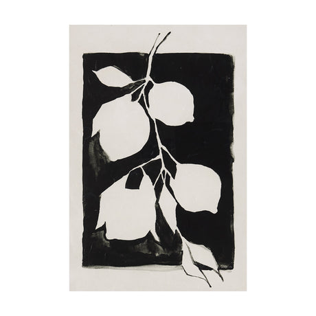 Lemon Branch Silhouetee by Mercana Studio a Hand Embellished Textured Canvas by Mercana at Eve Furniture