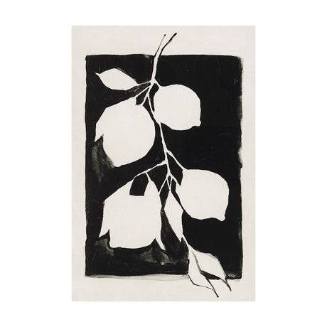 Lemon Branch Silhouetee by Mercana Studio a Hand Embellished Textured Canvas by Mercana at Eve Furniture