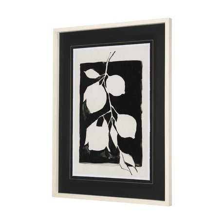 Lemon Branch Silhouette by Mercana Studio Hand Embellished Framed Art Print Matted under Glass by Mercana at Eve Furniture
