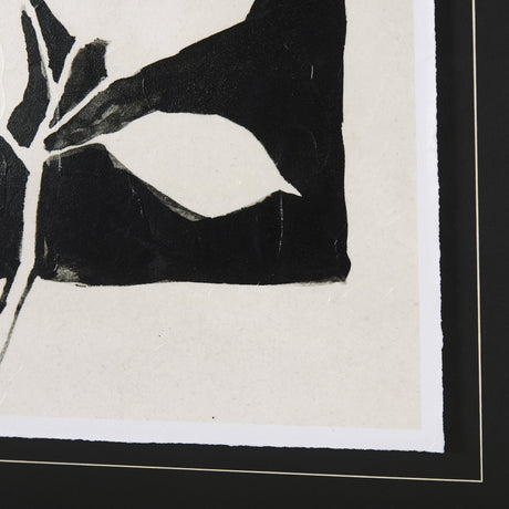 Lemon Branch Silhouette by Mercana Studio Hand Embellished Framed Art Print Matted under Glass by Mercana at Eve Furniture