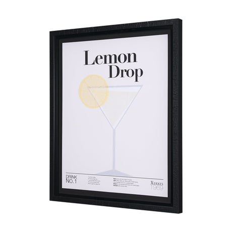 Lemon Drop by Mercana Studio a Hand Embellished Textured Framed Art Print Matted under Glass by Mercana at Eve Furniture