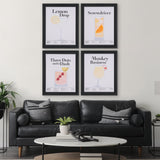 Lemon Drop by Mercana Studio a Hand Embellished Textured Framed Art Print Matted under Glass by Mercana at Eve Furniture