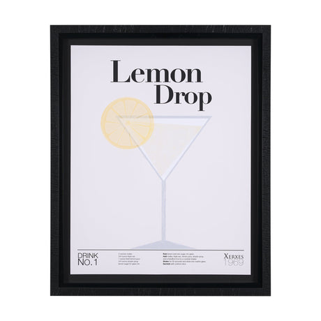 Lemon Drop by Mercana Studio a Hand Embellished Textured Framed Art Print Matted under Glass by Mercana at Eve Furniture