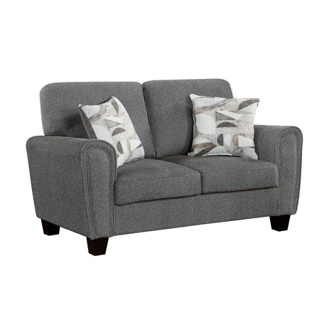 Lemond Dark Gray Loveseat by Homelegance at Eve Furniture
