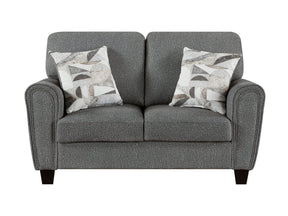 Lemond Dark Gray Loveseat by Homelegance at Eve Furniture