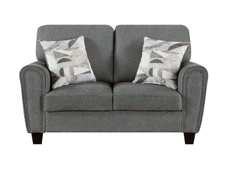 Lemond Dark Gray Loveseat by Homelegance at Eve Furniture