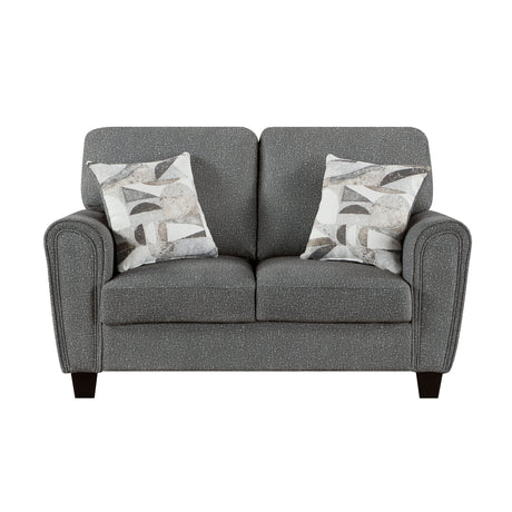 Lemond Dark Gray Sofa and Loveseat by Homelegance at Eve Furniture