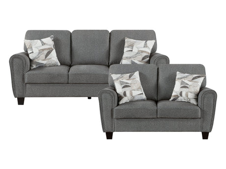 Lemond Dark Gray Sofa and Loveseat by Homelegance at Eve Furniture