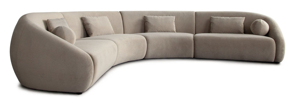 Lena Fawn Alpaca 4-Pc Sectional by Diamond Sofa at Eve Furniture