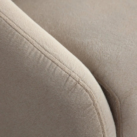 Lena Fawn Fabric Swivel Accent Chair by Diamond Sofa at Eve Furniture