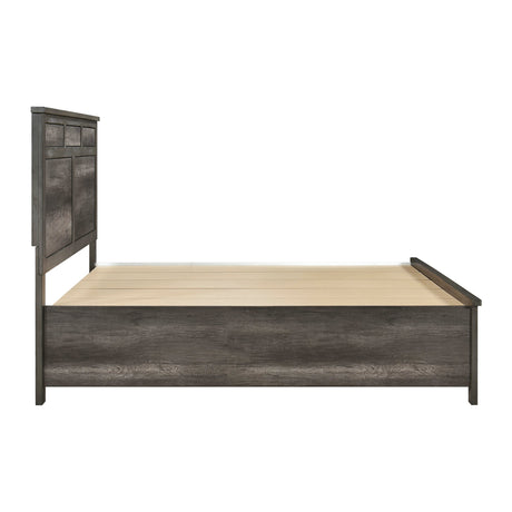 Lenior Gray California King Platform Bed with Footboard Storage by Homelegance at Eve Furniture