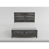 Lenior Gray California King Platform Bed with Footboard Storage by Homelegance at Eve Furniture