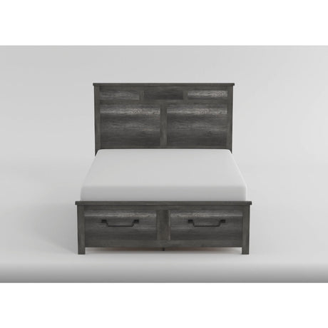 Lenior Gray California King Platform Bed with Footboard Storage by Homelegance at Eve Furniture