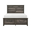 Lenior Gray California King Platform Bed with Footboard Storage by Homelegance at Eve Furniture