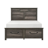 Lenior Gray California King Platform Bed with Footboard Storage by Homelegance at Eve Furniture