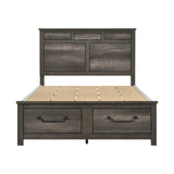 Lenior Gray King Storage Platform Bed by Homelegance at Eve Furniture