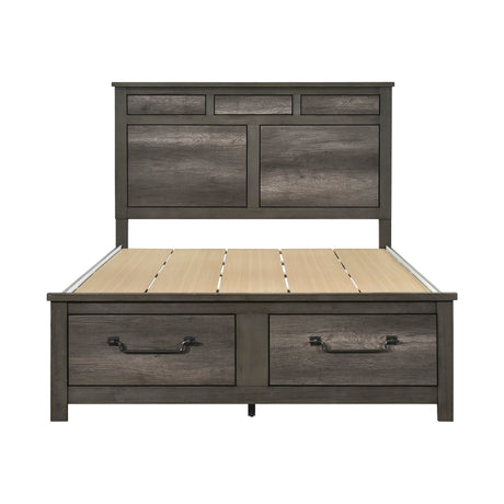 Lenior Gray King Storage Platform Bed by Homelegance at Eve Furniture