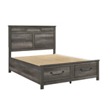 Lenior Gray King Storage Platform Bed by Homelegance at Eve Furniture