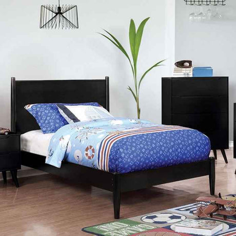 Lennart Black 4-Piece Twin Bedroom Set by Furniture of America at Eve Furniture